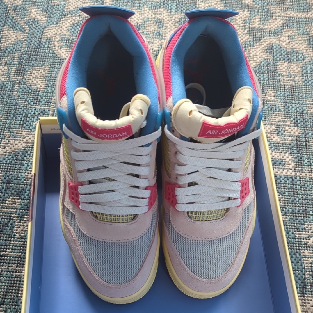 Jordan Pink and Blue Sneakers